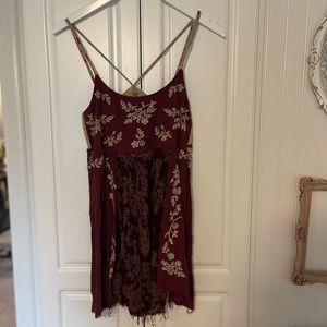 Gimmicks Burgundy Embroidered Tunic